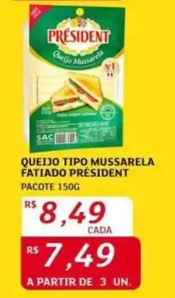 Assaí Atacadista Queijo tipo mussarela fatiado président oferta