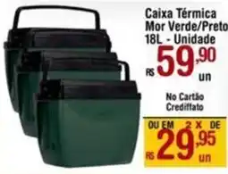 Max Atacadista Caixa Térmica Mor Verde/Preto Unidade oferta