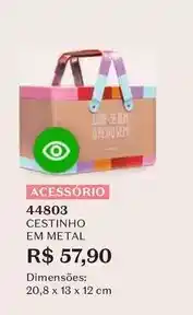 O Boticário O boticario - cestino em metal oferta