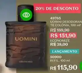 O Boticário Uomini desodorante colônia oferta