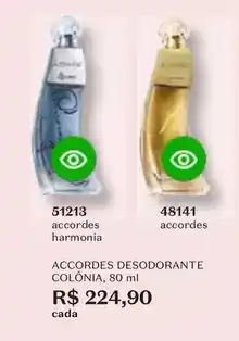 O Boticário Harmonia - accordes desodorante colônia oferta