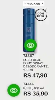 O Boticário Egeo - blue body spray desodorante oferta