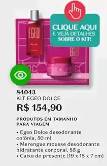 O Boticário Egeo - kit dolce oferta