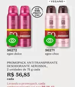 O Boticário Egeo - promopack antitranspirante desodorante aerossol oferta