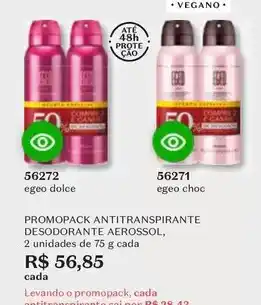 O Boticário Egeo - promopack antitranspirante desodorante aerossol oferta