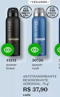 O Boticário Quasar - antitranspirante desodorante aerossol oferta