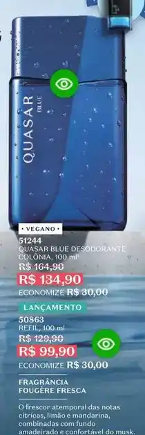 O Boticário Quasar - blue de bordeaux oferta