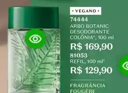 O Boticário Arbo - botanic desodorante colônia oferta