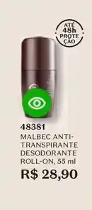 O Boticário Malbec - anti - transpirante desodorante roll-on oferta