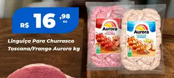 Rede Super Compras Linguiça Para Churrasco Toscana/Frango Aurora oferta