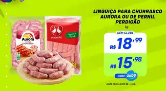 Prezunic Linguiça para churrasco aurora ou de pernil perdigão oferta