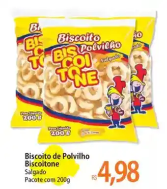 Atacadão Biscoito de Polvilho Biscoitone Salgado Pacote oferta