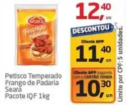 Tenda Atacado Petisco Temperado Frango de Padaria Seara Pacote IQF oferta