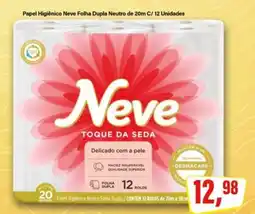 Rede Supermarket Papel Higiênico Neve Folha Dupla Neutro de 20m oferta