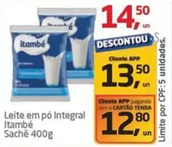 Tenda Atacado Leite em pó Integral Itambé Sache oferta