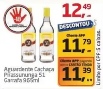 Tenda Atacado Aguardente Cachaça Pirassununga 51 Garrafa oferta