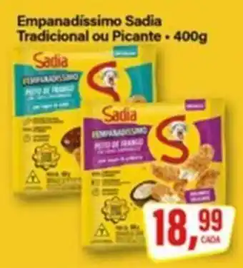 Rede Supermarket Empanadíssimo Sadia Tradicional ou Picante. oferta