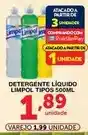 Roldão Limpol - detergente líquido oferta