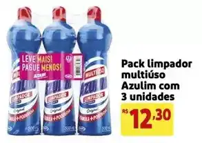 Mercado Extra Leve - pack limpador multiuso azulim com 3 unidades oferta