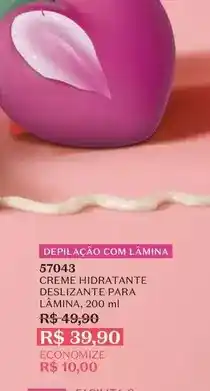 O Boticário Creme hidratante deslizante para lamina oferta