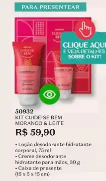 O Boticário O boticario - kit cuide-se bem morango & leite oferta