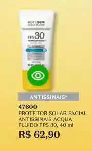 O Boticário Solar - protetor facial antissinais acqua fluido fps oferta