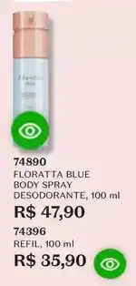 O Boticário Floratta - blue body spray desodorante oferta