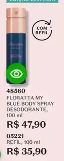 O Boticário Floratta - my blue body spray desodorante oferta