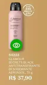 O Boticário Glamour - secrets black antitranspirante desodorante aerossol oferta