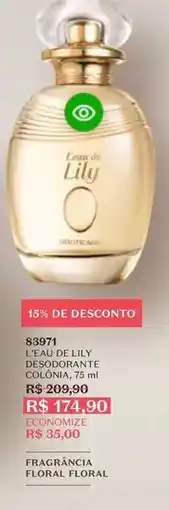 O Boticário De - eau de lilvy colonia oferta