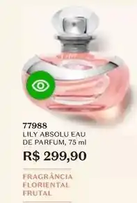 O Boticário Lily - absolu eau de parfum oferta