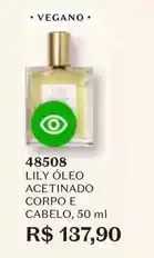 O Boticário Lily - óleo acetinado corpo e cabelo oferta