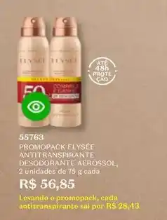 O Boticário Cuide-se bem - promopack elysée antitranspirante desodorante aerossol oferta