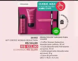 O Boticário Veja - kit coffee woman seduction oferta