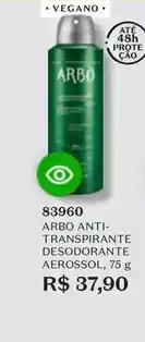 O Boticário Arbo - anti-transpirante desodorante aerossol oferta