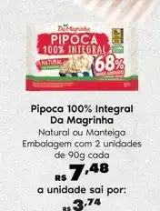 Sam's Club Da magrinha - pipoca 100% integral oferta