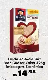 Sam's Club Quaker - farelo de aveia oat bran gaixa 426g embalagem econômica oferta