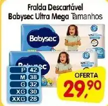 Cercadão Fralda Descartável Babysec Ultra Mega Tamanhos oferta