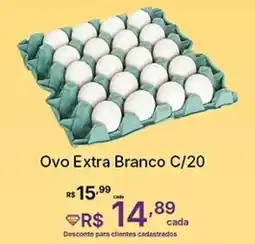 Super Lagoa Ovo Extra Branco C/20 oferta