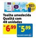 Mercado Extra Qualitá - toalha umedecida com 48 unidades oferta