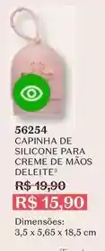 O Boticário Capinha de silicone para creme de maos deleite oferta