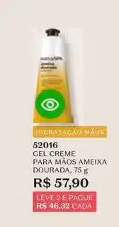 O Boticário Leve - gel creme para mãos ameixa dourada oferta