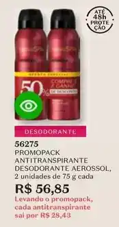 O Boticário De - promopack antitranspirante desodorante aerossol oferta