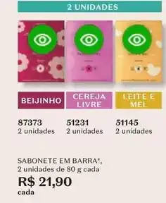 O Boticário Cereja - sabonete em barra oferta