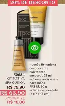 O Boticário O boticario - kit nativa spa quinoa oferta