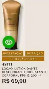 O Boticário O boticario - loção antioxidante desodorante hidratante corporal fps 15 oferta