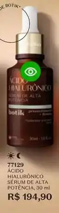 O Boticário De - acido hialuronico serum de alta potência oferta