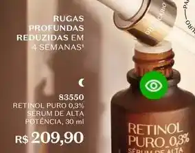 O Boticário Puro - puro 0.3% sérum de alta potência oferta