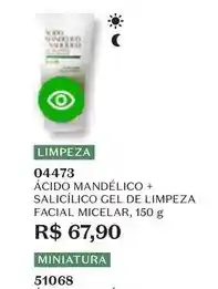 O Boticário O boticario - ácido mandélico + salicilico gel de limpeza facial micelar oferta