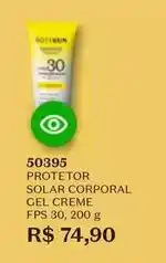 O Boticário Solar - protetor corporal gel creme fps 30 oferta